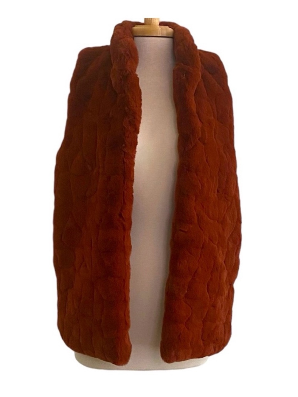 Rachel Zoe Rust Brown Faux Fur Vest